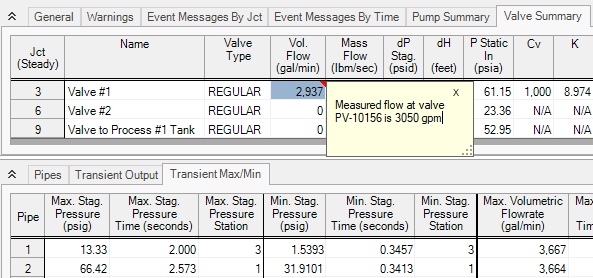 A note added to a cell in the Output window.